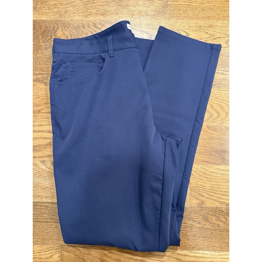 Peter Millar eb66 Performance Five-Pocket Pant Navy 36x34 Men's Golf Casual EUC